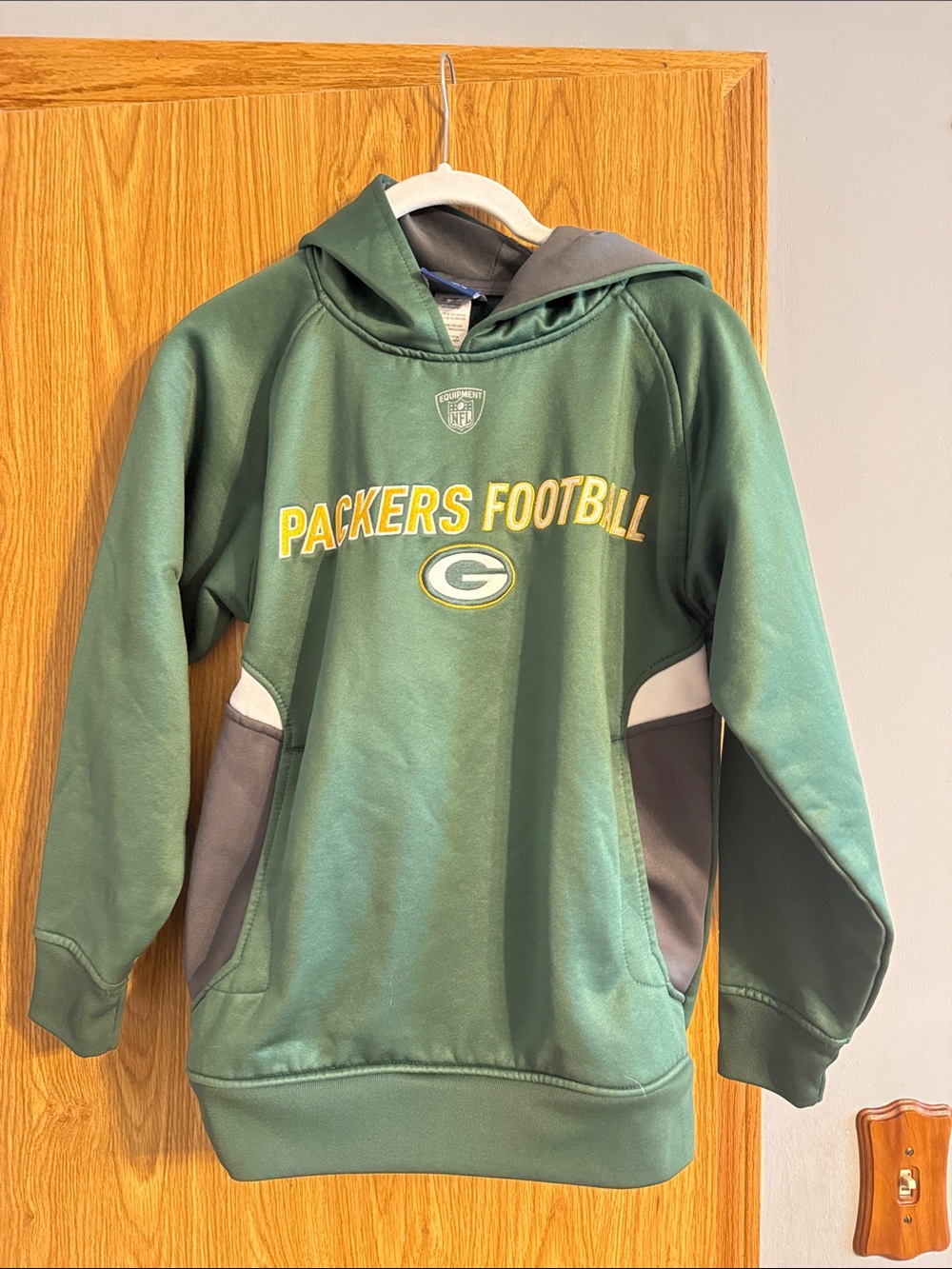 Green Packers Football Kids Hoodie